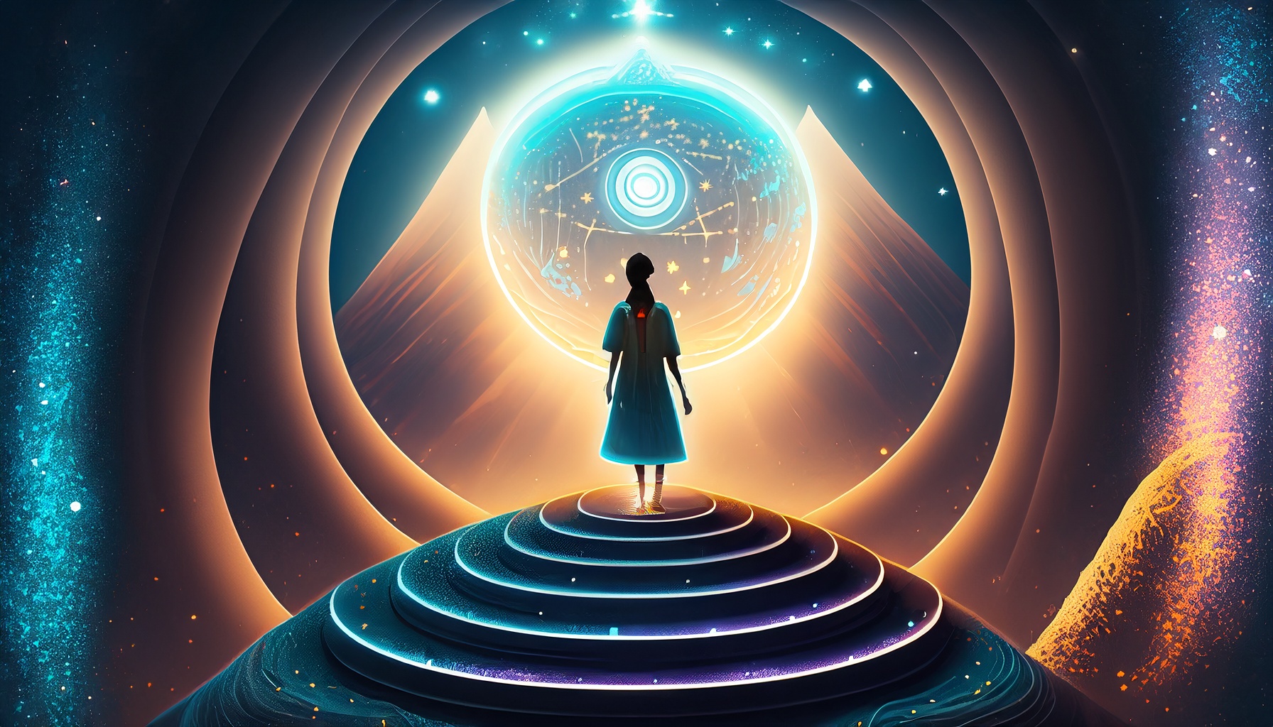 15 Firefly one person Standing on the stairs of a circular path to self-actualization and enlightenment (5).jpg